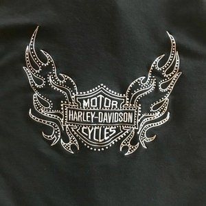 Harley-Davidson embellished zip front hooded sweat